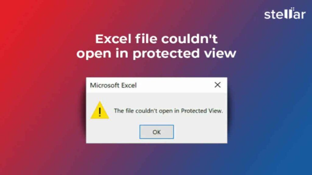 excel file couldn't open in protected view